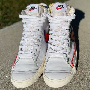 Nike Blazer Mid Infinite White Bright Crimson - Mens 12